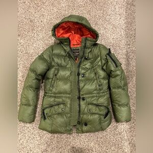 Eddie Bauer Jacket Women’s M Green EB550 Goose Down Parka Puffer Jacket Winter